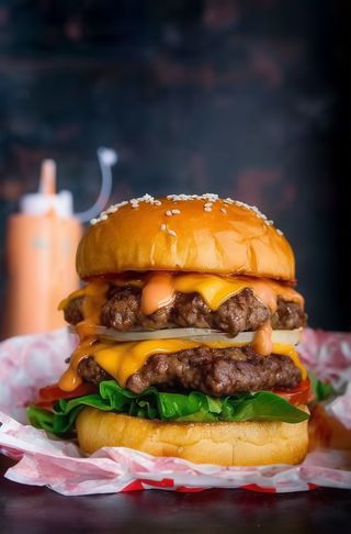 Menu doppio cheeseburger singolo