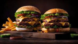 Triplo cheeseburger singolo