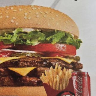 Triplo cheese burger menu 