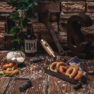 Anelli di cipolla alla birra