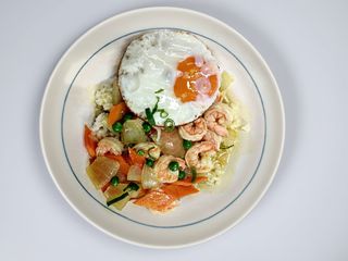 Ebi curry gyudon