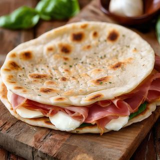 Piada prosciutto crudo e mozzarella