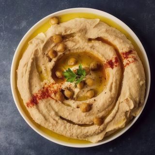 Hummus di ceci con pizza croccante