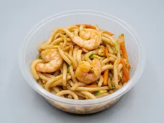 Spaghetti wuton gamberi