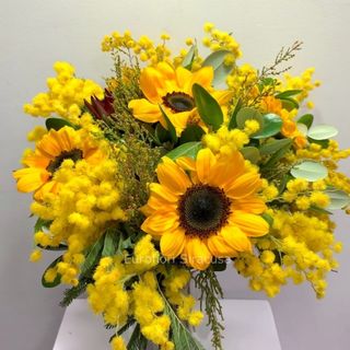 Bouquet girasoli e mimosa XL