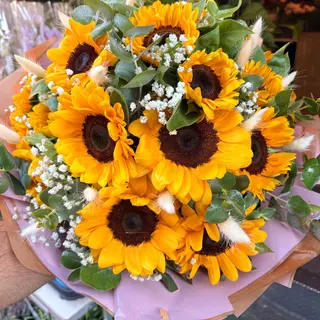 Bouquet GIRASOLI CON GYP