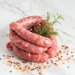 Panino con salsiccia semplice di maiale 