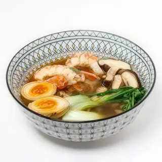 Ramen con gamberi