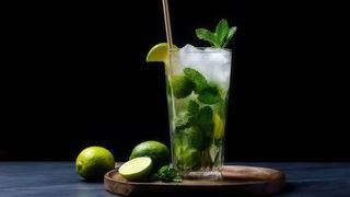 Cocktail mojito rum, tonica, menta