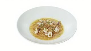 052.Spaghetti soia aglio calamari