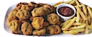 Crocchette di pollo e patatine