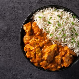 Chicken curry con riso