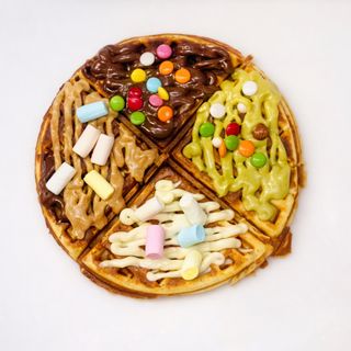 BubbleWaffle 4 Gusti Galak, Pistacchio, Nutella Ferrero kinder Bueno