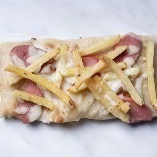 Mezza teglia patate e würstel