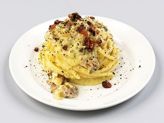 Spaghetti carbonata di mare senza glutine