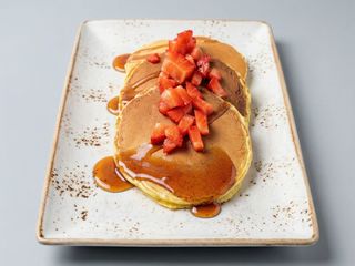 Pancake proteico acero fragole