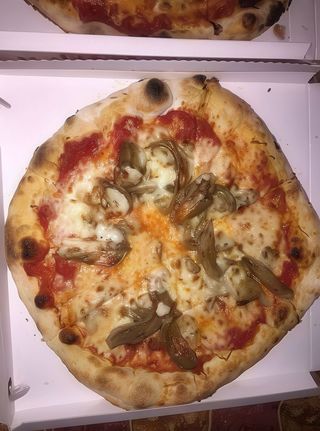 Pizza funghi e kebab