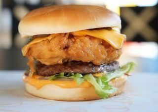 Chicken & beef burge