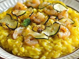 RISOTTO GAMBRI E ZUCCHINE