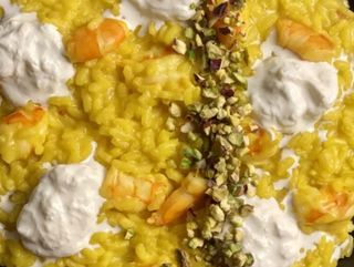 RISOTTO AI GAMBERONI E BURRATA