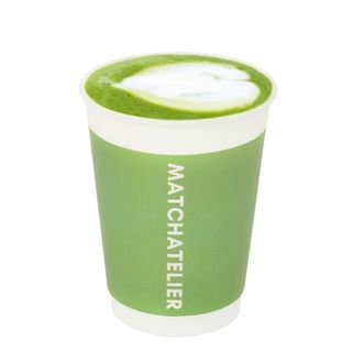 Strawberry matcha latte hot