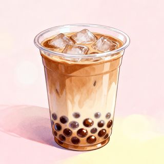 Brown sugar boba milk tea HOT
