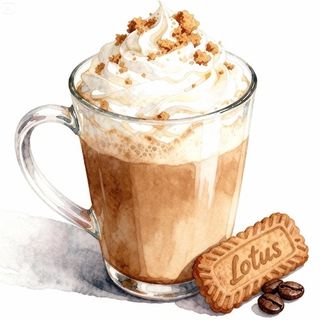 Biscoff caramel coffee latte HOT