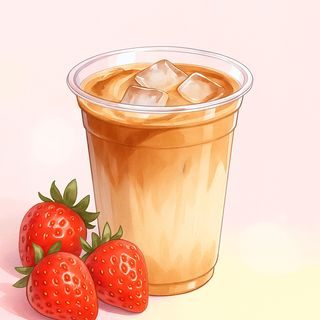Strawberry milk tea HOT