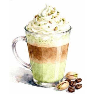 Pistacchio coffee latte HOT