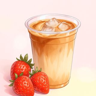 Strawberry milk tea