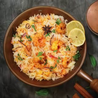 Prawns biryani