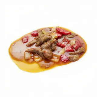221. Filetti di manzo in salsa piccante