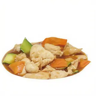 216. Pollo con verdure