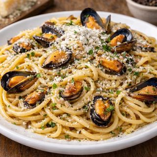 Pasta Cozze e Pecorino 