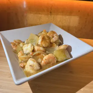 Gamberi con curry