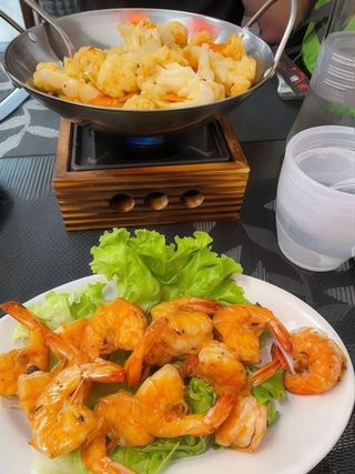 Gamberi in sale e pepe