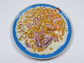 Fonduta di mais e prosciutto