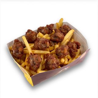 Patatine fritte e bocconcini salsiccia