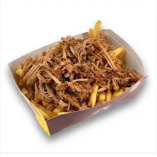 Patatine fritte e pulled pork