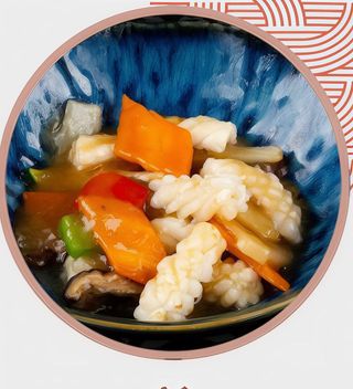 Calamari con verdure - 1 porzione