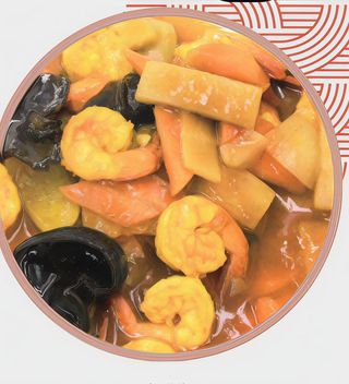 Gamberi curry - 1 porzione