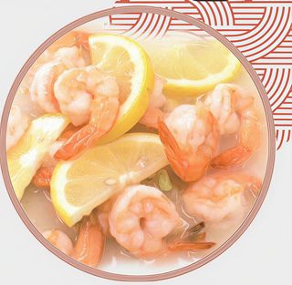 Gamberi al limone - 1 porzione