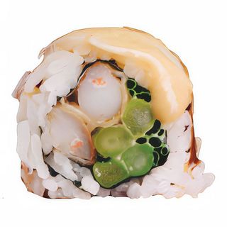 Uramaki tempura sake