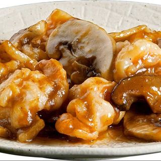 Gamberetti con Bambù e Funghi