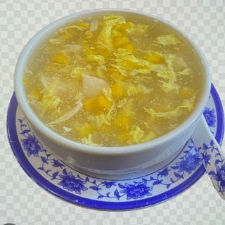 Zuppa di pollo e mais