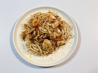 45.Spaghetti di riso pollo