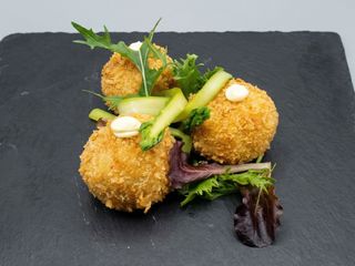 Arancini asparagi e pancetta