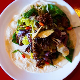 Taco morbido vegetariano fagioli 