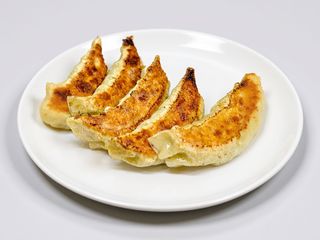 Ravioli di gamberi con cipollina cinese e uovo - 6 pezzi