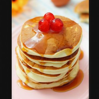 Pancake senza glutine  cioc bianco  fragole